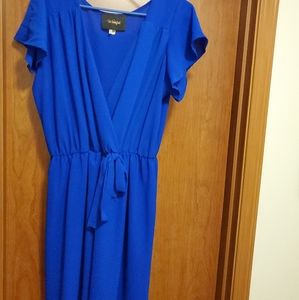 Blue knee length dress